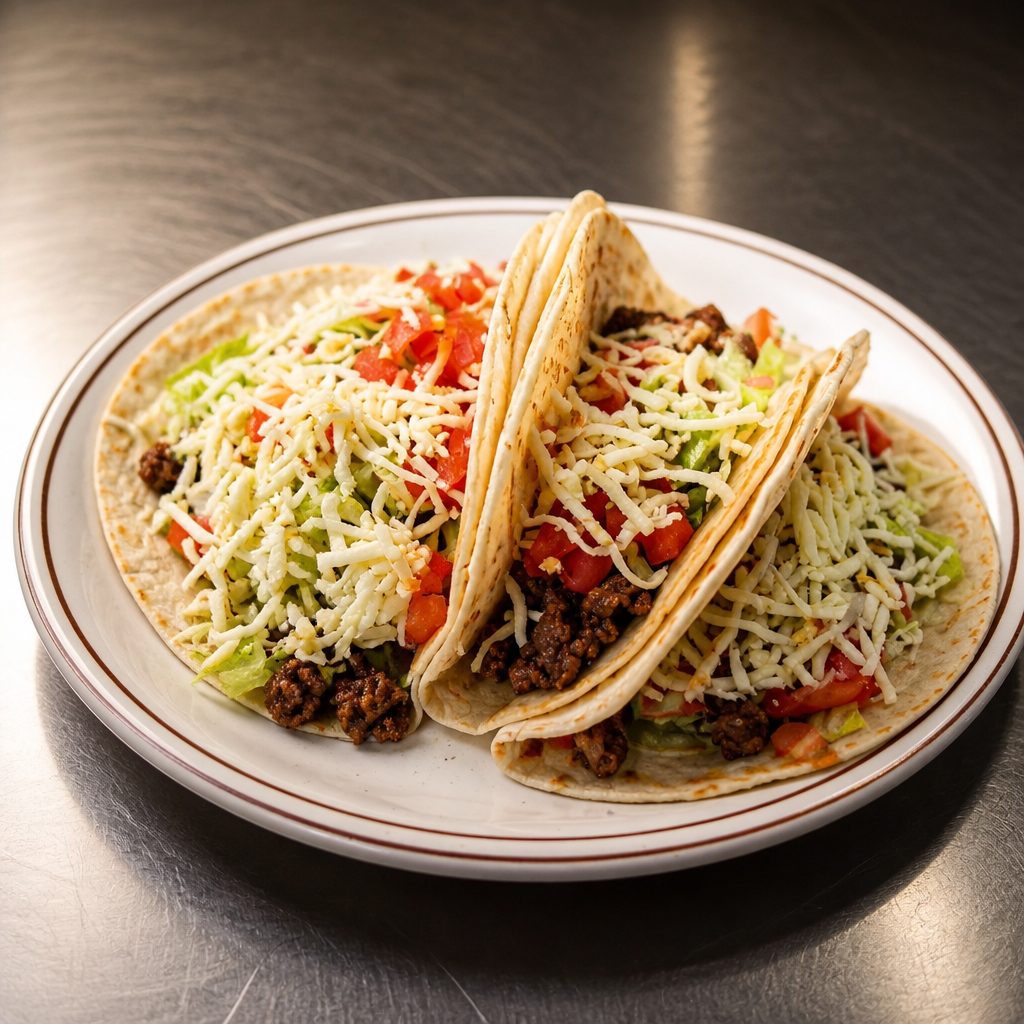 Lunch Flour Tacos.
