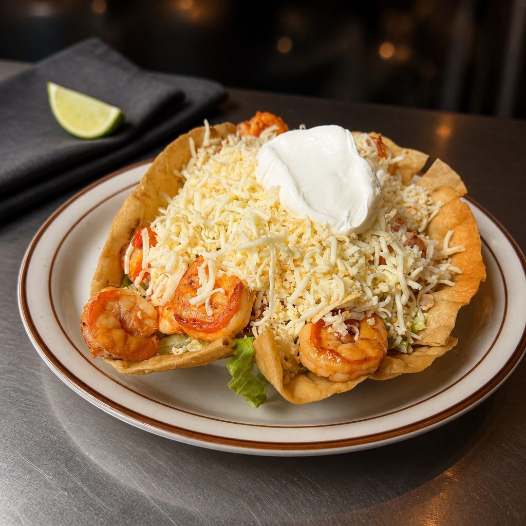 Grilled Shrimp Taco Salad.