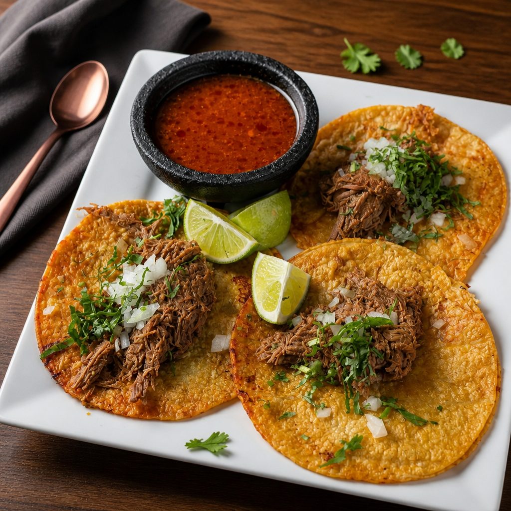 Dinner Birria Tacos.